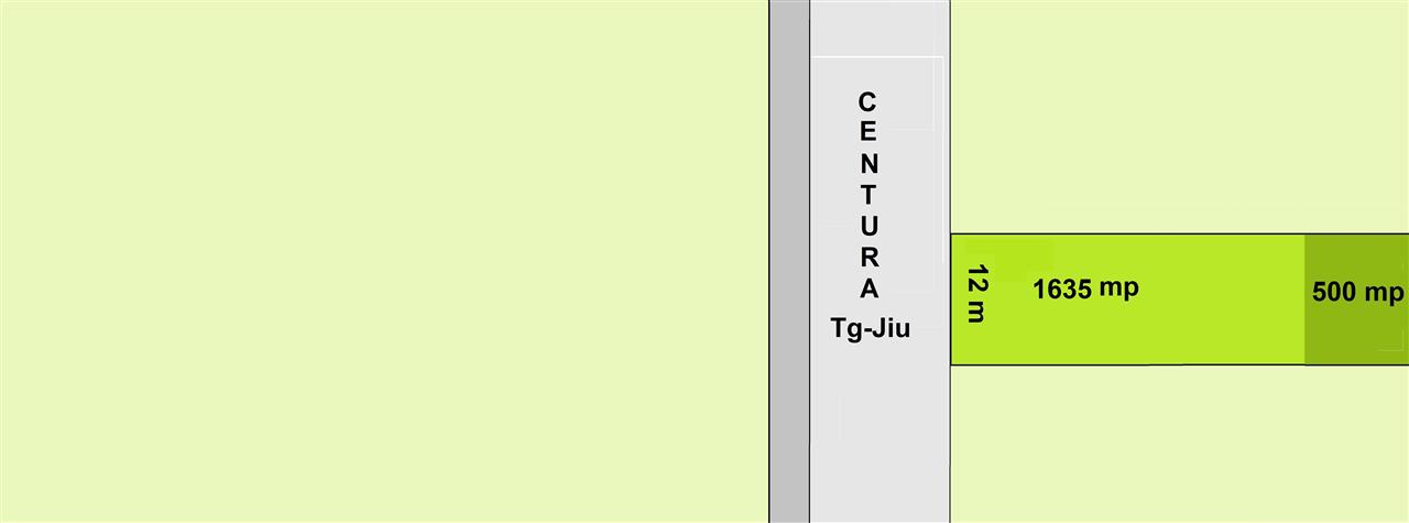 Teren Iezureni 1635 mp / lat de 12 m, cu intrare in centura Tg-Jiu, Pret 10000 euro