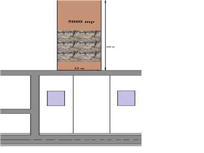 Teren Tg-Jiu, str Merilor, 5000 mp / lat de 25 m, Pret 17000 euro.